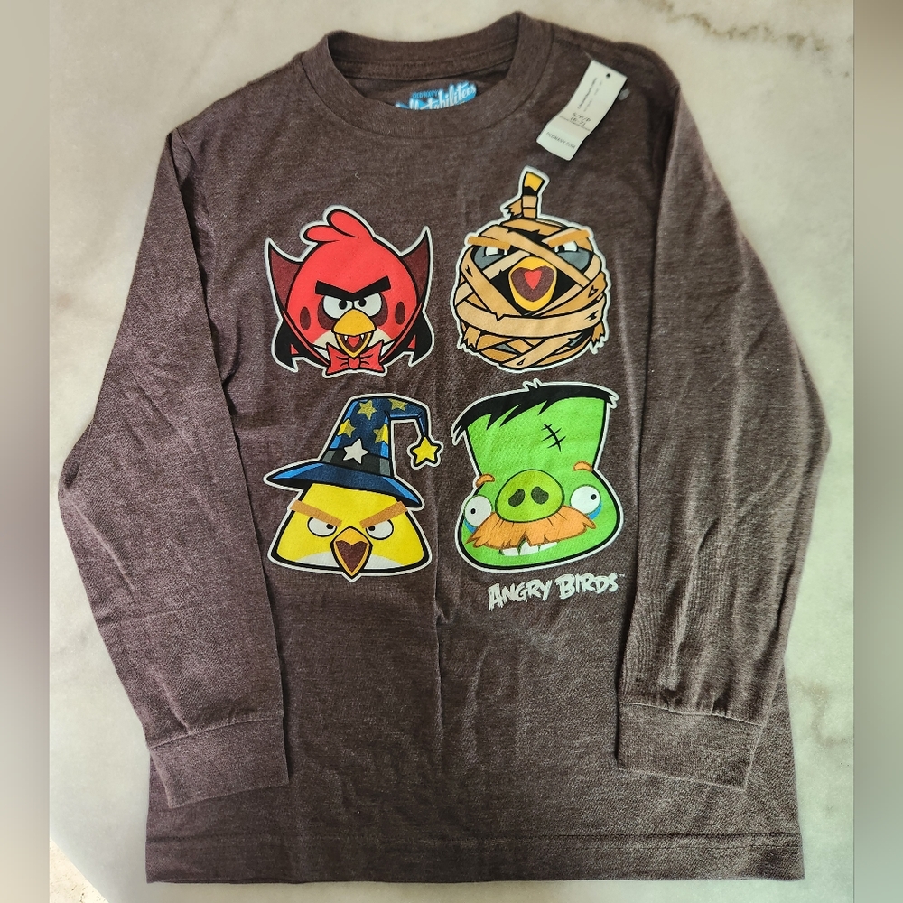 Boys Angry Birds Halloween Long Sleeve T-shirt Size S small NWT